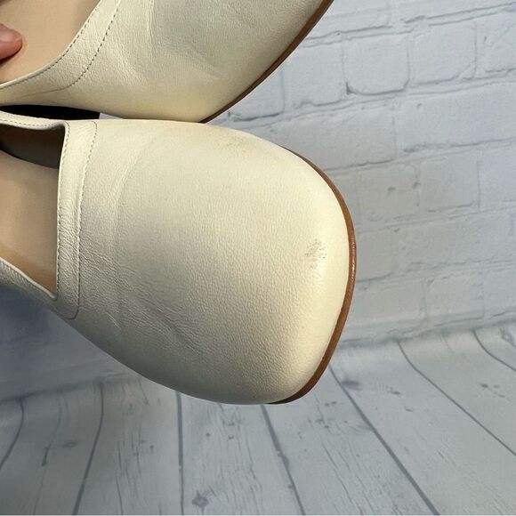 NEW Everlane bone ivory supple leather chunky block Day heels size 7.5 - Picture 8 of 11